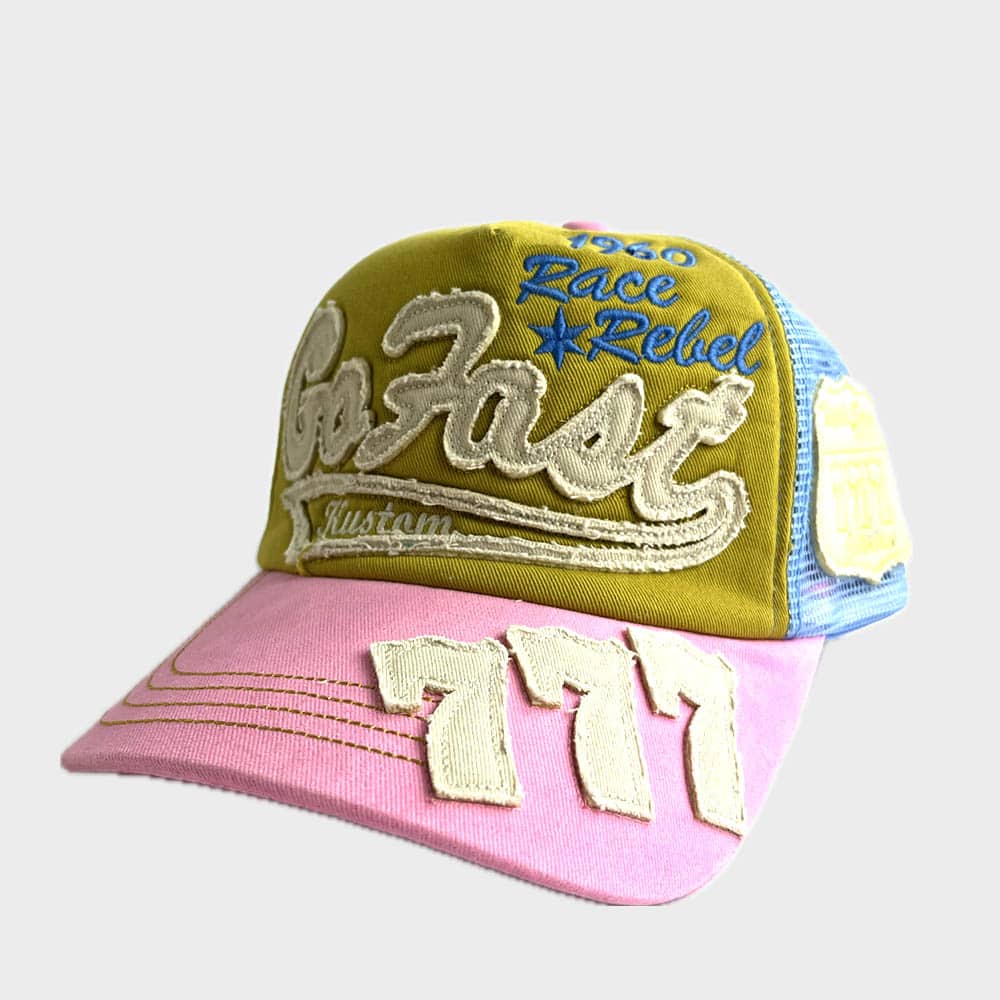 777 Cap "GO FAST" Sky Blue/Pink