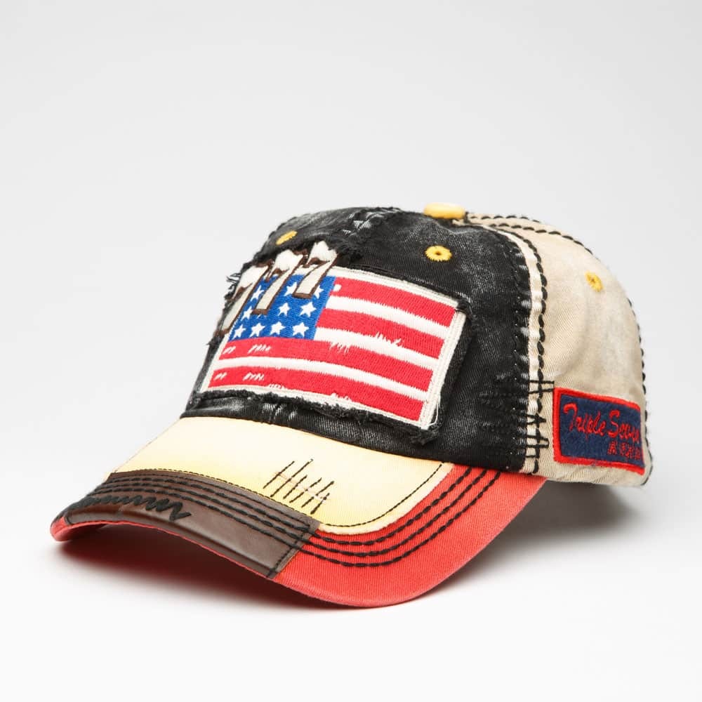 777 Cap Flag Black